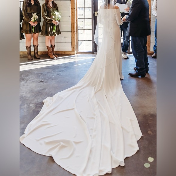 Rosa Clara Capel Wedding Dress & Veil- dress size 8 - Picture 3 of 9